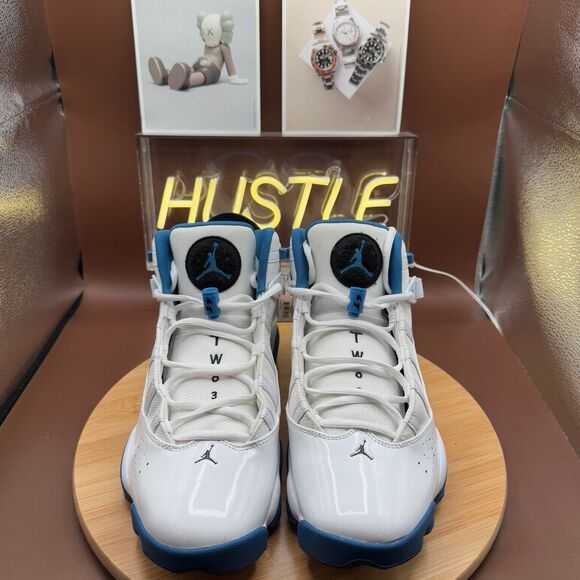 Jordan 6 Rings \'White Dark Marina Blue’ Men’s Sz 11 main image 9